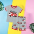 thumbnail image 4 of EnJoCho Baby Casual Outfit Cartoon Car Print Children's Two Piece Set of Boys' T Shirts with Short Sleeves and Shorts Baby Kids Party Comfort Clothing Trendy Set, 4 of 9