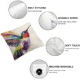 thumbnail image 4 of Nawypu Outdoor Spring Watercolor Bird Throw Pillow Covers Hummingbird Summer Tropical Decorative Cushion Case Square Home Sofa Decorative Pillowcase for Patio Furniture Bed 2 pcs White, 4 of 6
