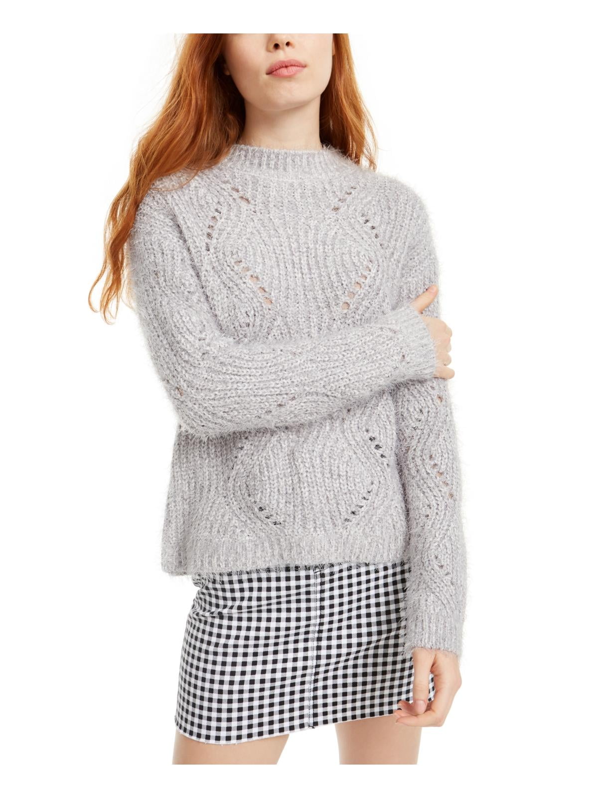 Freshman Freshman Womens Juniors Chenille Eyelash Pullover Sweater