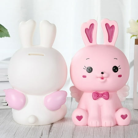 STRANDCHIC Money Saving Bank Cute Rabbit Vinyl Bank Box for Bathroom 1Set