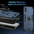 thumbnail image 5 of Allytechgroup iPhone X/ iPhone XS Case Cover, Bumper Shockproof Case with Ring Holder Stand Compatible with Car Mount Premium PC and TPU Phone Case for iPhone X/ iPhone XS, Navyblue, 5 of 7