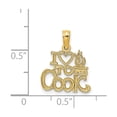 thumbnail image 4 of 14K Yellow Gold I HEART TO COOK Charm Pendant, Polished, 14.1 mm, 4 of 6