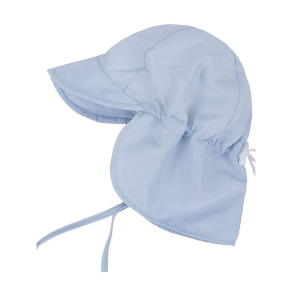 Unisex UPF 50  UV Sun Protection Baby Toddler Flap Swim Hat Light Blue