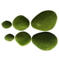 thumbnail image 2 of Trayknick 1 Pack Fuzzy Artificial Moss Rocks Realistic Compact Simulated Green Mossy Stones for Potted Plants Green, 2 of 13