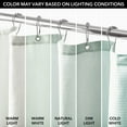 thumbnail image 6 of mDesign Waffle Knit Shower Curtain - Long Cotton Blend Bathroom Shower Curtain - Spa Quality, Luxury, Solid Color Cloth Shower Curtains for Bathroom - Hyde Collection, 72" x 72" - Light Aqua Blue, 6 of 8
