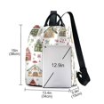 thumbnail image 3 of FORMRS Women's Travel Backpack Purse Anti-Theft Hidden Pockets Casual Shoulder Bag, Brown Christmas House, 3 of 7