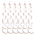 thumbnail image 2 of sunsanly 6Pcs Spiral Pendant Party Streamers Hanging Plastic Streamer Spiral Pendant Twin Tail Party Ceiling Foil Swirl Decorations, 2 of 8