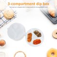 thumbnail image 4 of Wekvgz 50/100Pcs 150ml Plastic Condiment Containers 3 Compartment Dips Containers Reusable Sauce Cups With Lid Dishwasher Safe Dips Cups for Condiments or Dips, 4 of 10