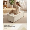 thumbnail image 4 of SONGMICS Storage Ottoman, Storage Chest Bench with Legs, End of Bed Bench with Safety Hinges, Pull Tab, Linen-Look Fabric, Summer Sand, 4 of 7