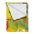 thumbnail image 2 of Nature Art Soft Flannel Fleece Throw Blanket, Autumn Tree Branch with Colorful Leaves on Rippling Water Print, Cozy Plush for Indoor and Outdoor Use, 50" x 60", Green Orange and Yellow, by Ambesonne, 2 of 5