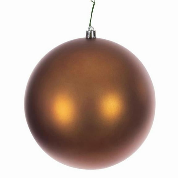 Vickerman N592088DMVL 8 in. Matte Seamless Ball UV Drilled Ornament, Copper
