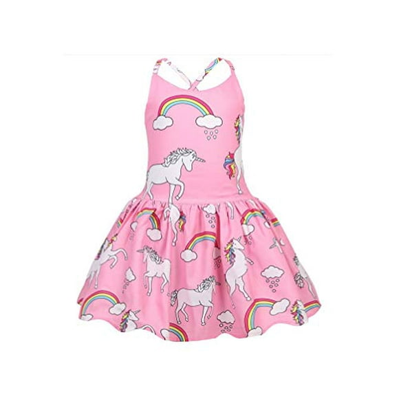 Summer Dresses for Girls Unicorn Summer Clothes for Teen Girls Cheap 6 3T Pink