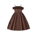 thumbnail image 2 of Girls' Dresses Spaghetti Strap Ruffle Flared Swing Dress Spring Dress for Girls 7-8 Years, 2 of 6