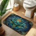 thumbnail image 6 of 1pc Blue Lotus Flower Absorbent Non-Slip Bathroom Thickened Flannel Rug Decor,Soft,Quick Drying,Suitable For Indoor/outdoor Use,Bathrooms,Bedrooms,Kitchens,Terrace,Laundry Rooms,16"x24", 6 of 7