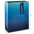 thumbnail image 2 of (6 pack) Blue Ombre Paper Gift Bag, 12" x 15", by Way To Celebrate, 2 of 7