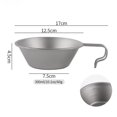 thumbnail image 5 of Titanium Bowl with Handle Cookware Portable Bowl Tableware for Camping Hiking Backpacking Picnic, 5 of 5