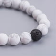 thumbnail image 4 of 5 set Natural Lava Rock & Howlite Round Beaded Bracelets for Men Bead Bracelets with Natural Tiger Eye & Black Stone 1-7/8 inch(49mm), 4 of 8