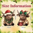 thumbnail image 3 of Figuras navideñas de resina Karenhi Highland con forma de vaca, 10 cm, 2 unidades, 3 of 6