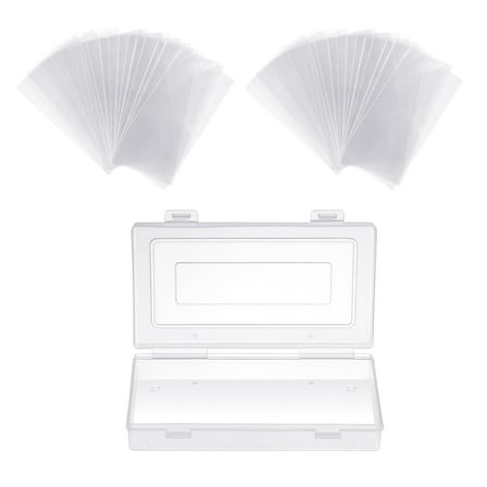 Pack Of 100 Clear Money Sleeves Currency Holder with Storage Case For Organizing And Protecting Your Collection