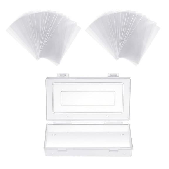 Pack Of 100 Clear Money Sleeves Currency Holder with Storage Case For Organizing And Protecting Your Collection