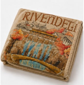 ROYAL PLUSH RASCHEL 50X60 THROW LORD OF THE RINGS - RIVENDELL CROSSING
