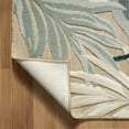 thumbnail image 6 of LR Home Elise 7'9" x 9'9" Blue/Beige Palm Frond Hi-Low Indoor/Outdoor Area Rug, 6 of 10