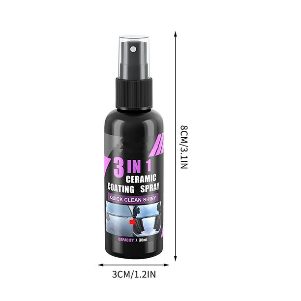 FHBVT Nettoyant Liquide pour Revtement Cramique Trois-en-un, Vaporisateur  de Revtement Automobile 30ML pour Peinture, Verre et Mtal, Protge contre  la Salet, l'Eau et la Salet, Idal pour les Amateurs de Voitures et