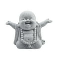 thumbnail image 1 of Fat Smiling Buddha Garden Ornament Sandstone Effect Outdoor Indoor Statue Decor, 1 of 9