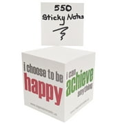 Inspired Minds Inspirational Sticky Notes Memo Cube, 2-3/4", 550 Sheets