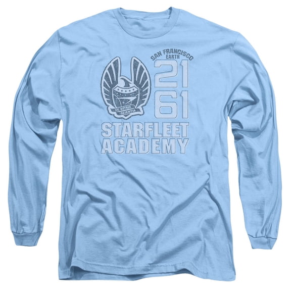 Star Trek 2161 Long Sleeve Adult 18/1 T-Shirt Carolina Blue