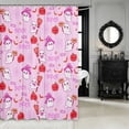 thumbnail image 2 of Erosebridal Cartoon Ghost Pumpkin Shower Curtain 72Wx72L,Happy Halloween Bathroom Curtain,Blush, 2 of 6