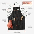 thumbnail image 6 of Chef Pomodoro Chef Apron for Men and Women with Pockets (Classic Striped), 6 of 6