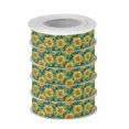 thumbnail image 2 of 5 Rolls Christmas Ribbon 1.5 inch Wide Decorative Ribbon for Gift Wrapping and Holiday Decorations Pattern Of Sunflowers, 2 of 7