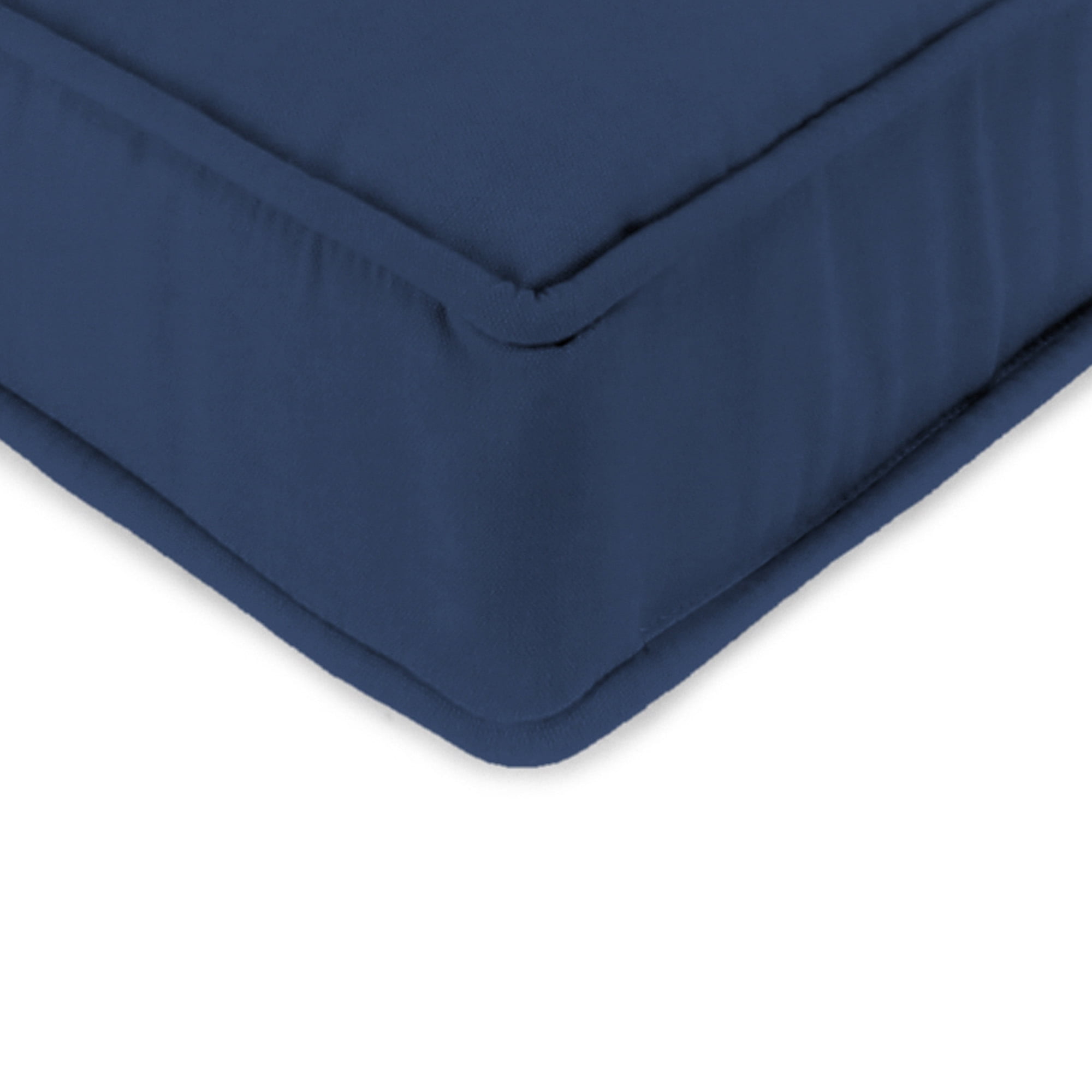 Jordan Manufacturing Sunbrella 45" x 22" Canvas Navy Solid Rectangular Outdoor Deep Seat Chair Cushion Set with Ties and Welt
