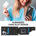 thumbnail image 5 of Tianyeda Crossbody Wallet Phone Case for Samsung Galaxy S25 Ultra， PU Leather Case Back with Card Slot Magnetic Clasp Kickstand wrist holder black, 5 of 5