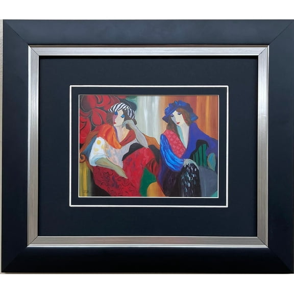 Patricia Govezensky "Thoughts" Custom Framed Women Post-Impressionism New Art Generic