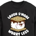 thumbnail image 3 of Instant Message - Camping - Laugh S'more, Worry Less - Toddler & Youth Crewneck Fleece Sweatshirt, 3 of 6