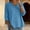 Sky Blue, variant on Women Linen Button Down Shirt Embroidered Tops for Women Casual Cottagecore Summer T Shirt Mexican Shirts Embroidered Button Down Shirts Stylish Tops for Women Green L