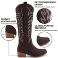 thumbnail image 3 of Ecetana Cowboy Boots for Women Wide Calf Cowgirl Boots with Classic Embroidered Chunky Heel Western Boots, 3 of 7