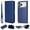 Blue, variant on For iPhone 17 Pro Max Case Detachable Wallet, PU Leather Flip Folio Cover with Credit Card Holder, Money Pocket, Magnetic Closure, Hand Strap, Car Mount Support, Full Body Protection,Blue