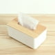thumbnail image 2 of Caja de pañuelos de bambú 21cm blanco, 2 of 4