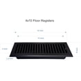 thumbnail image 3 of Prima Decorative - Cast Aluminum Floor Register With Unique Design For Floors, Walls And Ceilings(Duct Opening Measurement), Floor Registers 4x10 Inches Model VR-102 Black Matte, 3 of 9