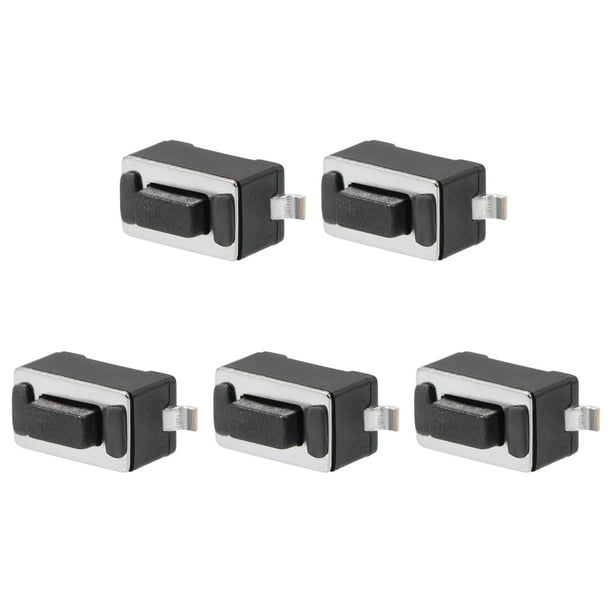 3x6x4.3mm Momentary PCB SMT SMD Push Button SPST Tact Switch Black 5PCS
