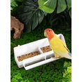 thumbnail image 1 of 1pc Hanging Dual-Compartment Feeder With Large Capacity For Parrots, Bird Cage Accessory Suitable For All Seasons, 1 of 5