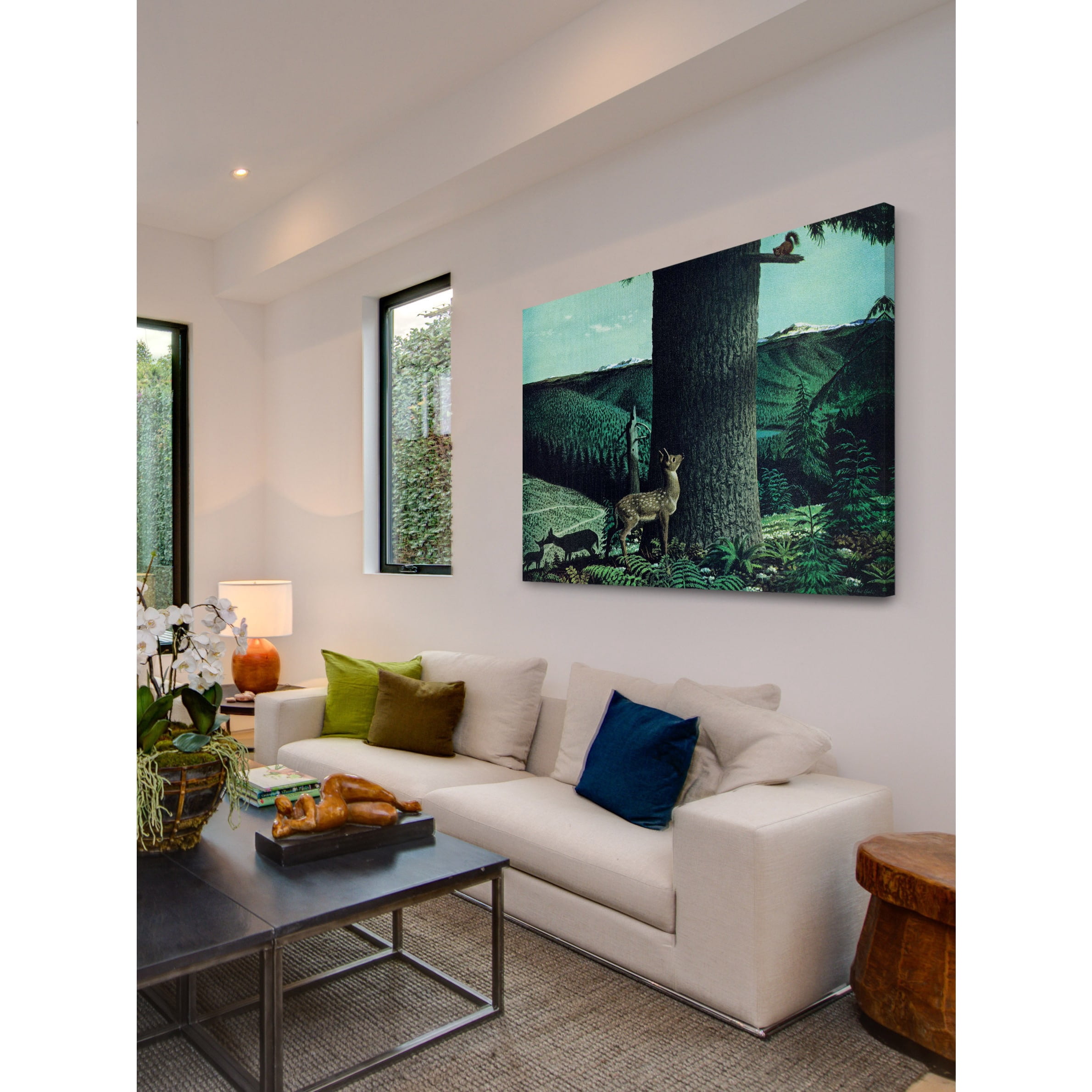 Marmont Hill "Fawn and Squirrel" Painting Print on Wrapped Canvas