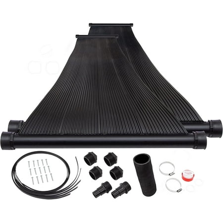 Solar Pool Heater Panels - 2 (2ft x 10ft) Collectors w/Roof/Rack Kit ...