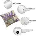 thumbnail image 4 of COMIO Natural Vintage Farmhouse Pillowcase Lavender Purple Flowers Pillow Cover Bird Butterfly Plant Cushion Case Beautiful French Rustic Pillow Cover for Sofa Garden Outdoor Bedroom Car, 4 of 6