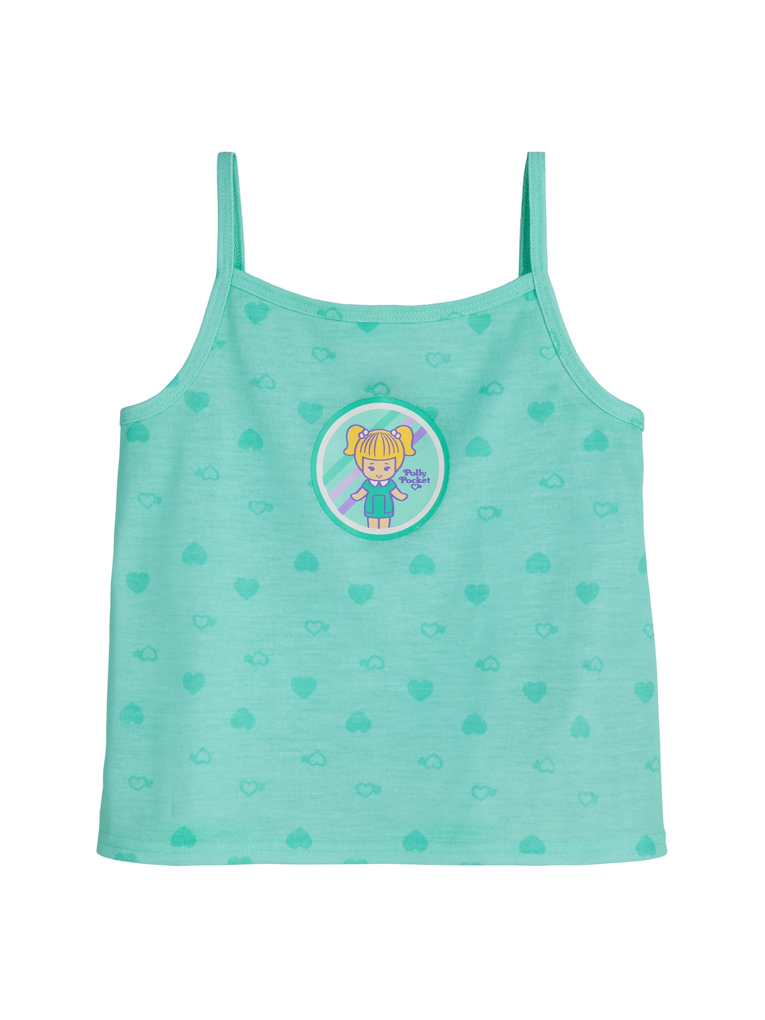 Polly Pocket Girls Tank Sleep Top and Shorts Pajama Set, 2-Piece, Sizes 4-12