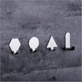 thumbnail image 3 of Gancho de pared , gancho esmerilado de acero inoxidable de 4 piezas, adecuado para colgar ropa (plateado), 3 of 5
