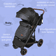 thumbnail image 5 of Carriola Bambineto Porta Bebé Autoasiento y pañalero Ivanka Eco negro, 5 of 9